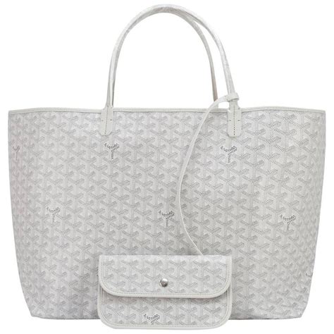 goyard bag white|goyard white tote bag.